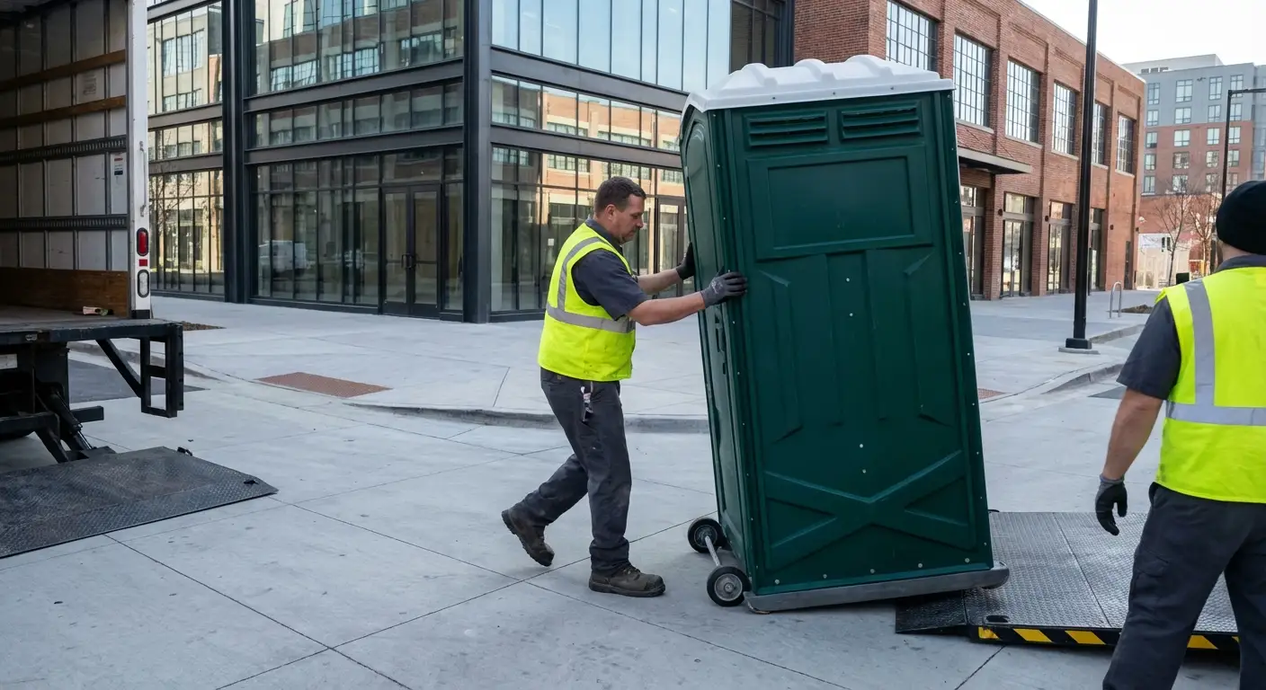 Portable restroom services in Flint Arts District