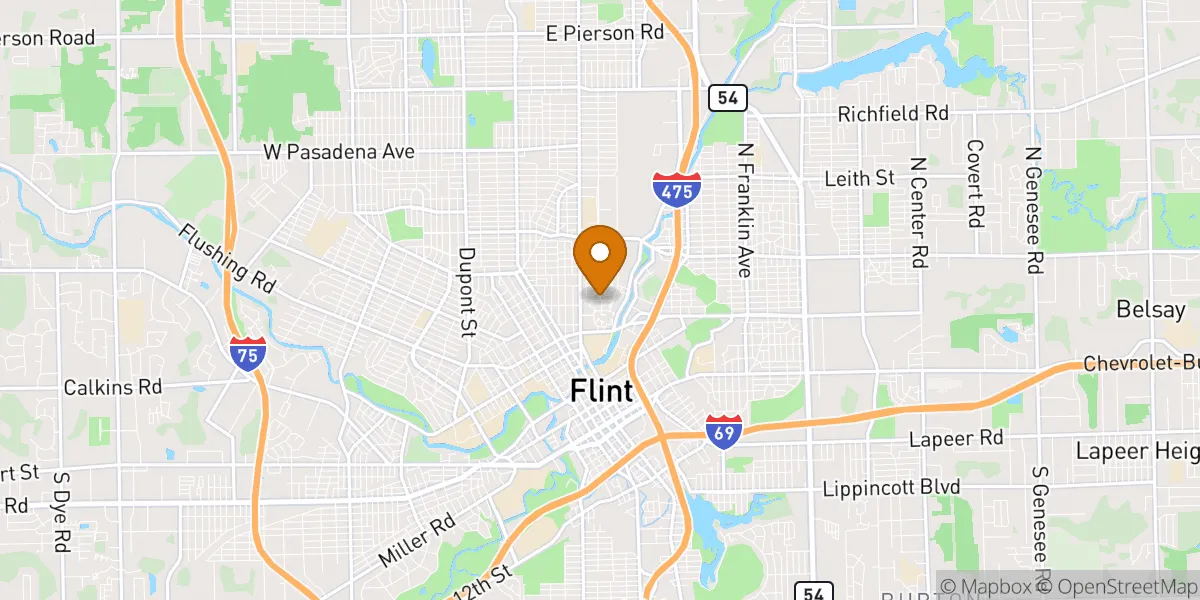neighborhood map in Flint, MI