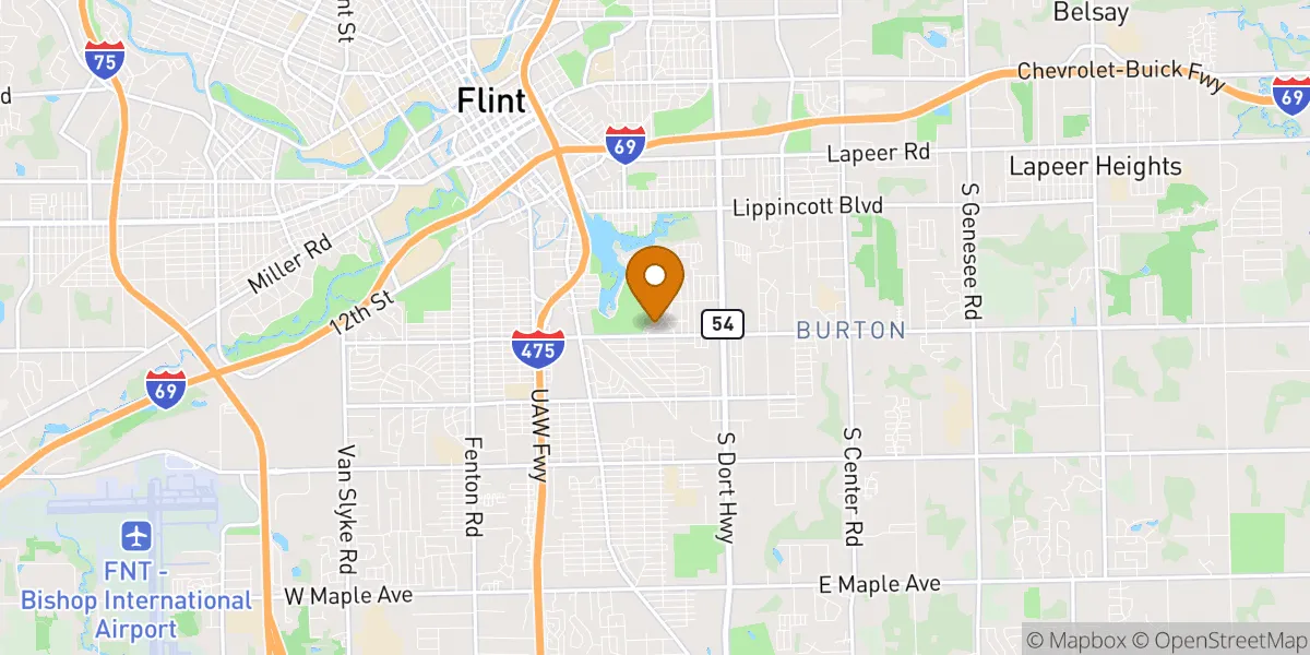 neighborhood map in Flint, MI